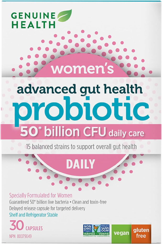 Women's Advanced Gut Health Probiotic 50 Billion CFU Rebalance Microbiome and Candida Overgrowth