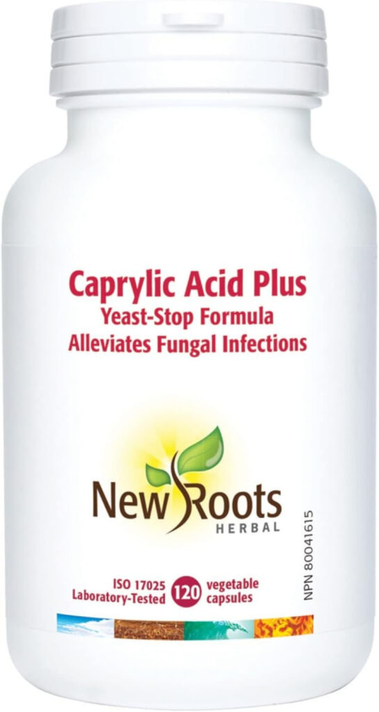 Caprylic Acid Plus - Yeast Stop Formula New Roots, Alleviates Fungal Infections, Garlic